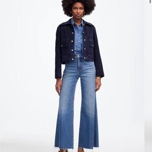 Women's Madewell flared wide leg cropped Jeans BNWT